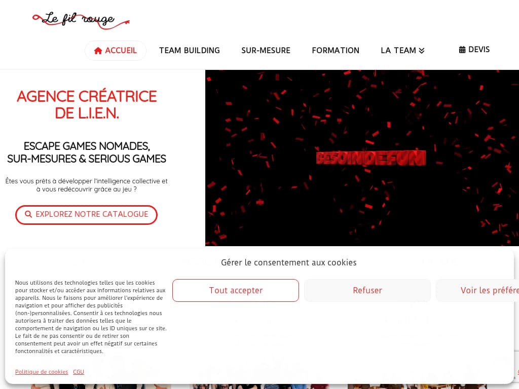 Aperçu du site Le Fil Rouge